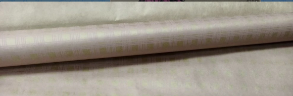 Бумага крафт Европа клетка розовый на коричневом 70см*8,5