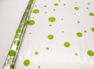 Пленка прозрачная с рисунком Круги Салатовая 70см/200гр