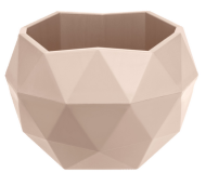 Горшок Топаз 0,45лит Пудровый Арт-9113 (с дренажной системой)