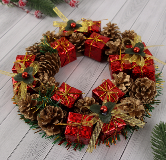 Венок Новогодний D-22см
