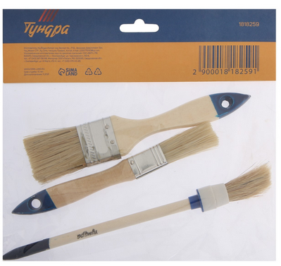 Кисть набор 3шт ТУНДРА Арт-1818259 Кисть набор 3шт ТУНДРА Арт-1818259