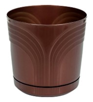 Горшок Корад 210мм Бронзовый с поддоном высота 20см