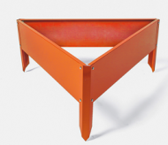 Клумба Оцинкованная Терция 70*15см Оранжевая Greengo Арт-3185455 Грядка