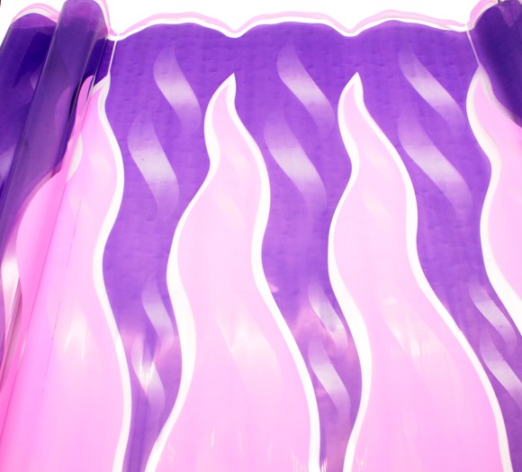 Пленка прозрачная с рисунком Рефлекс (Пламя) Фиолетово-Малиновая 70см/200гр
