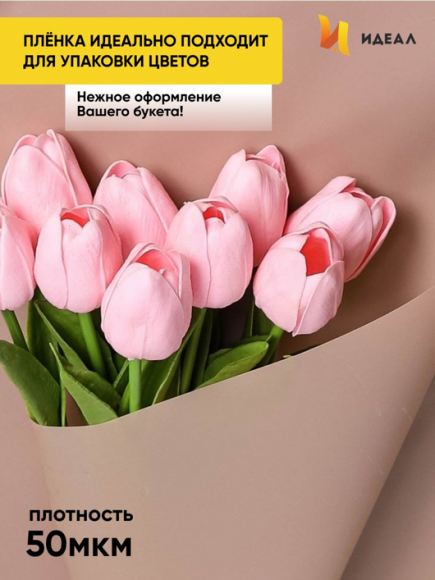 Пленка матовая однотонная Идеал Капучино 60см/10м