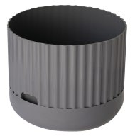 Горшок Эффект 2,5лит Светло-Серый с прикорневым поливом D-16см