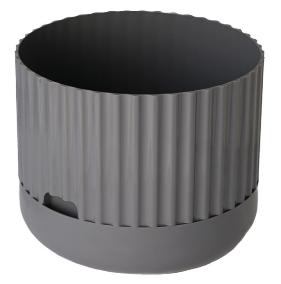 Горшок Эффект 2,5лит Светло-Серый с прикорневым поливом D-16см