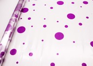 Пленка прозрачная с рисунком Круги Сиреневая 70см/200гр