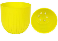 Горшок Альфа 4лит Медовый 19*19см (с дренажной системой)