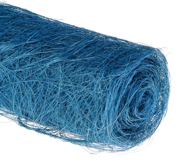 Сизаль Абака 48см*4,5м Голубая