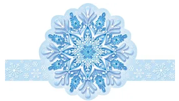 Корона бумажная Новогодняя Снежинка 10шт Арт 3-03-5088