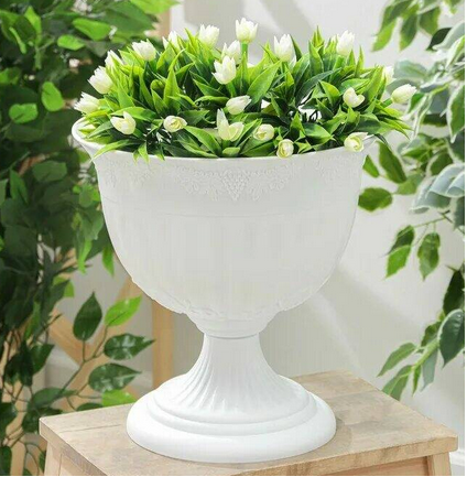 Горшок вазон на ножке Ангара 8лит Белый