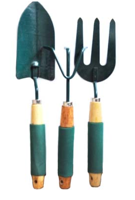 Набор Инвентаря 3-предмета лопатка+вилка+рыхлитель с мягкой ручкой 22-133