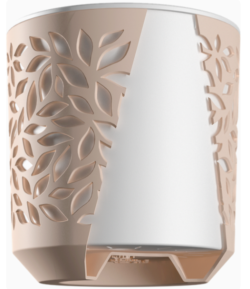 Горшок Leaves 1,25лит Пудра/Белый (с дренажной системой)