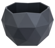 Горшок Топаз 2,5лит Антрацит Арт-9124 (с дренажной системой)