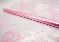 Пленка прозрачная с рисунком Изаура Розовая 70см/200гр