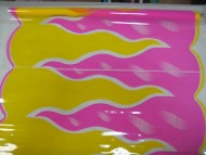 Пленка прозрачная с рисунком Рефлекс (Пламя) Малиново-Жёлтая 70см/200гр