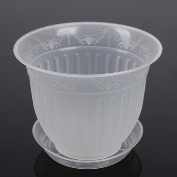 Горшок Виноград 1лит D-16см Прозрачный с поддоном