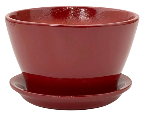 Кашпо Беллита Глянец Вишнёвое Арт-ГЛ-910 (D-12см)