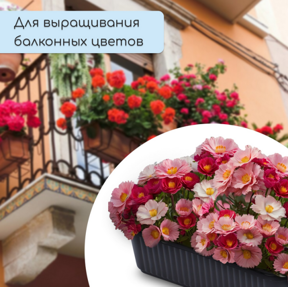 Горшок Ящик для рассады 285×155×85мм Чёрный Greengo Арт-9096708