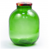 Банка стекло 7лит Зелёная Арт-БК-110 (1уп/2шт) СКЛАД