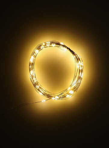 Электрогирлянда 5м 50ламп Жёлтый свет MILED USB Арт-3019