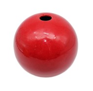 Ваза керамическая Шар Красный Н-12см Арт-2301-S