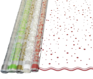 Пленка прозрачная с рисунком Горох АвиС Оранжевый 70см/200гр