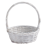 Корзина плетеная (ИВА) №-6 Белая D-56см
