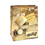 Сумочка пакет картон 180*227*100мм Любимому дедушке Арт-818564 MS