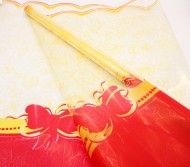 Пленка прозрачная с рисунком Анабель Красно-Жёлтая 70см/200гр