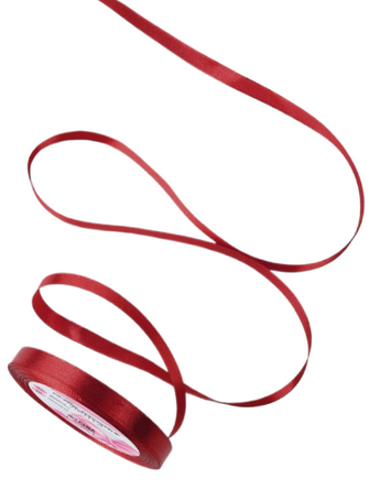 Лента Атласная 10мм*25ярд Бордовая