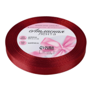 Лента Атласная 10мм*25ярд Бордовая