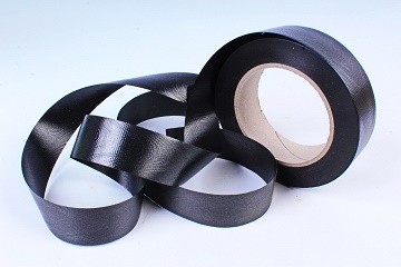 Лента Простая Тиснение дерево 3см*50ярд Чёрная