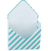 Коробка Конверт Полоска Зелёная L23,5см W8см H16,5см