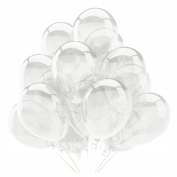 Шар латексный 10/25см кристалл Прозрачный 1уп/100шт