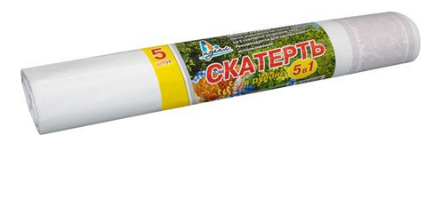 Скатерть одноразовая рулон Кайма 110см*9метров Арт-23410