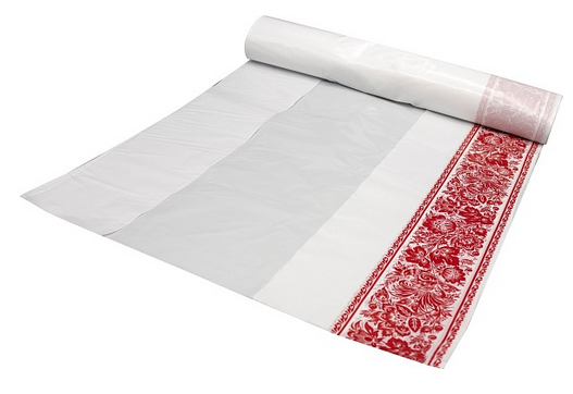 Скатерть одноразовая рулон Кайма 110см*9метров Арт-23410