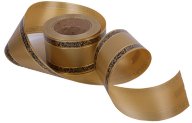 Лента Орнамент 8см*50ярд Бронза