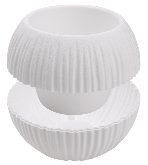 Горшок Сфера 1,7лит Белый (с дренажной системой)