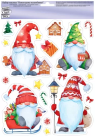 Наклейка Новогодняя Новогодние волшебники 33,2*23,2см Арт-89.099