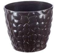 Горшок Камни 150мм 1,4лит Коричн Ротанг с поддоном М-3172 (М-пл)