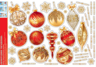 Наклейка Новогодняя Новогодние украшения набор 33,6*49,3см Арт-8-32-5042