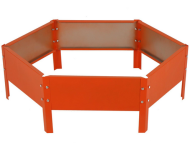 Клумба Оцинкованная Шестигранная 80*15см Оранжевая Greengo Грядка