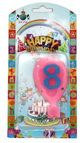 Свеча Цифра 8 Шарик 166757