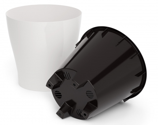 Горшок Лея 10лит Белый (с дренажной системой) Горшок Лея 10лит Белый (с дренажной системой)