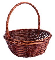 Корзина плетеная (ИВА) №-6 Коричневая D-56см