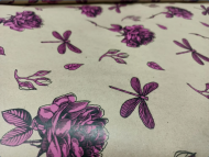 Бумага крафт Надежда ярко-розовый на коричневом 70см*10м