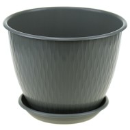 Горшок Корсика 1,8лит Серый муссон D-17см с поддоном