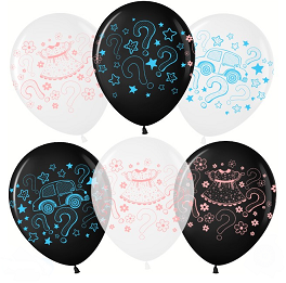 Шар латексный 12/30см кристалл Гендер пати 1уп/50шт Арт 711424